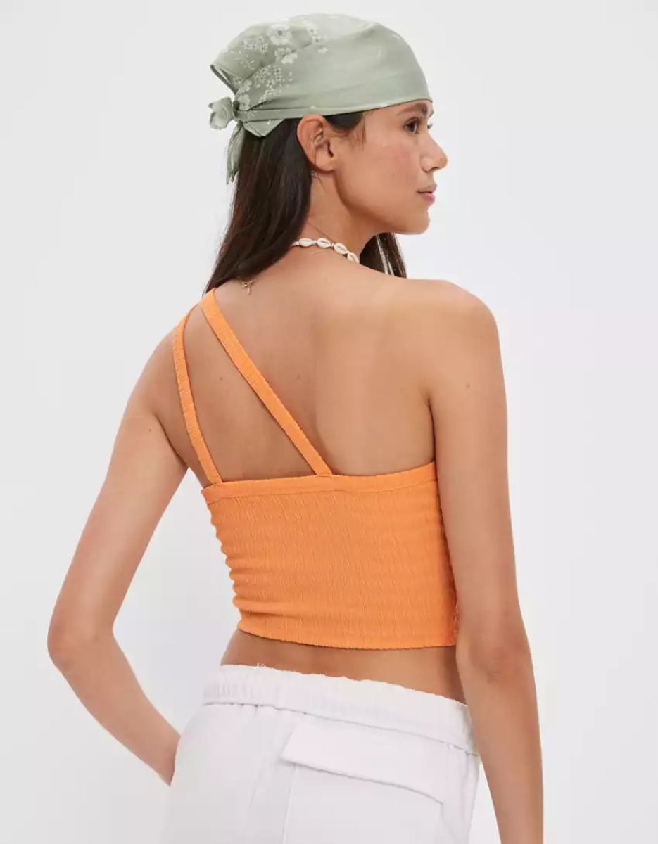 Debardeur American Eagle AE One-Shoulder Orange Femme | XXZ-68005889